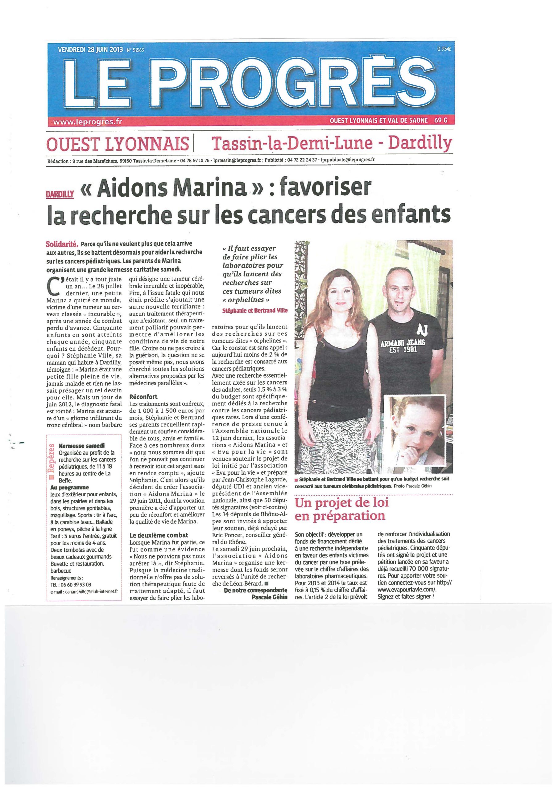 Article Le Progrès 280613