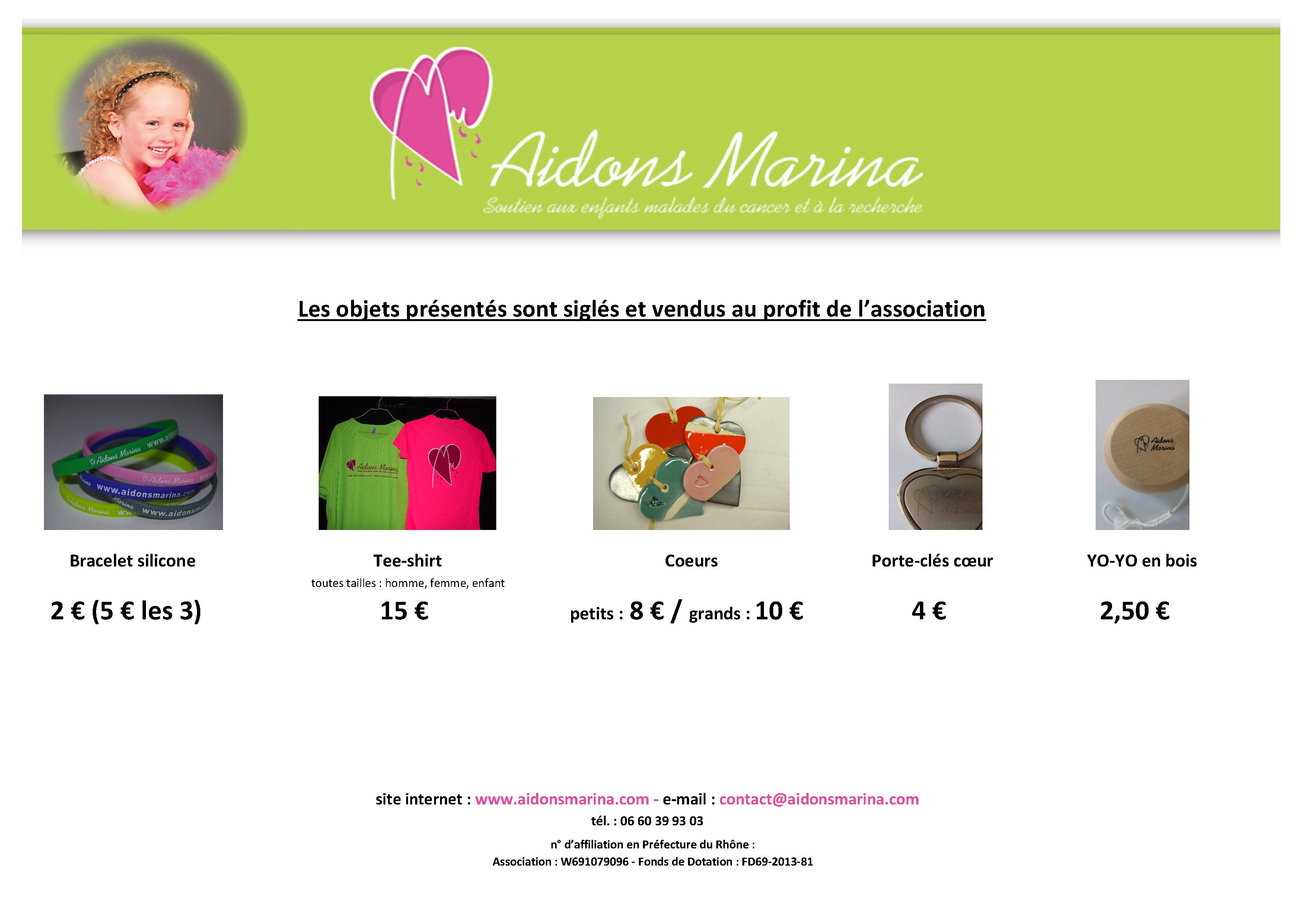 Objets vendre Asso AM 2017 2